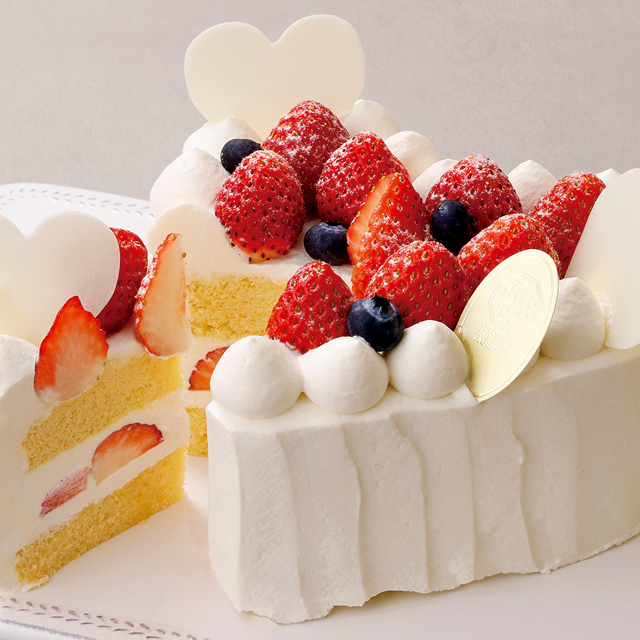 武蔵野茶房ハートショートケーキ