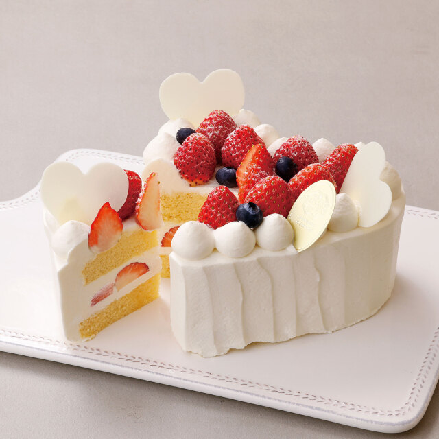 武蔵野茶房ハートショートケーキ