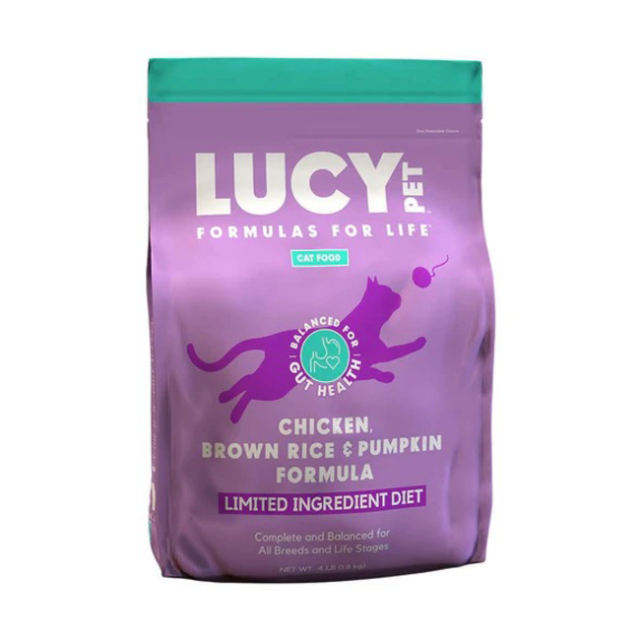ルーシーペットプロダクツ/チキン、ブラウンライス＆パンプキン キャットフード/1.8kg