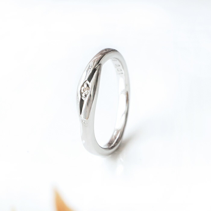 ステンレススチール ダイヤモンド0.01ct ピンキーリング[0612840207]
