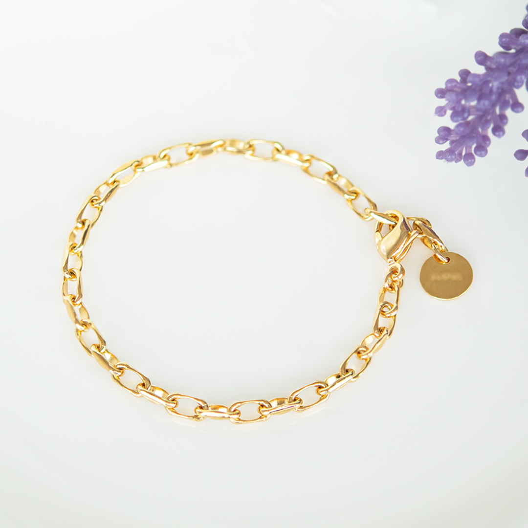 ブレスレット シルバー925 K18イエローゴールドコーティング/ロジウムコーティング (チェーン)(MONPOTE/モンポット)[0641700103-0641700104]