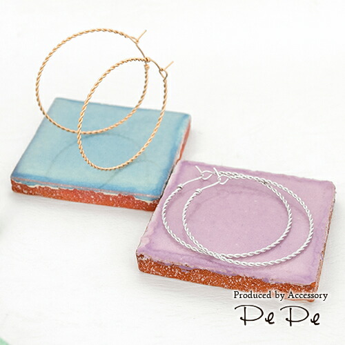 フープピアス K14ゴールドフィルド