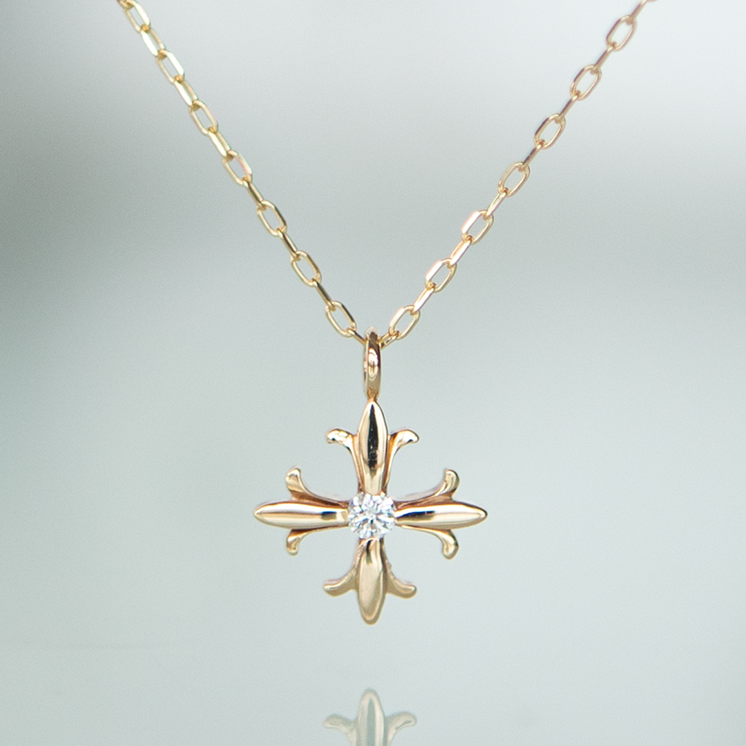 ネックレス K10イエローゴールド ダイヤモンド