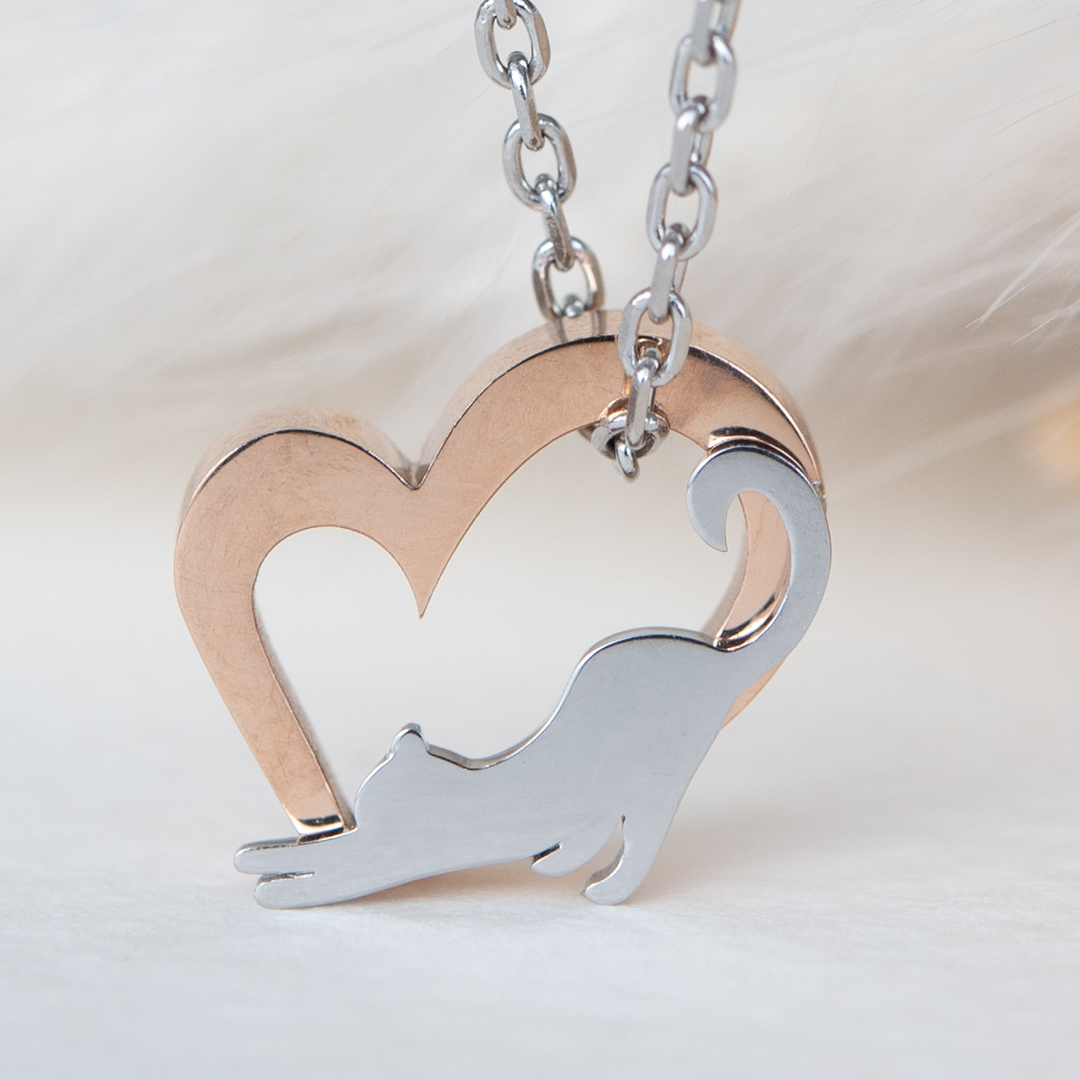 ネックレス ステンレススチール ピンクゴールドIPコーティング