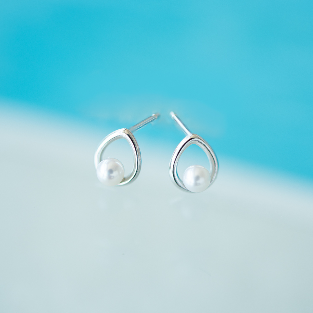 【在庫限り 特別価格】ピアス K10ホワイトゴールド 淡水パール