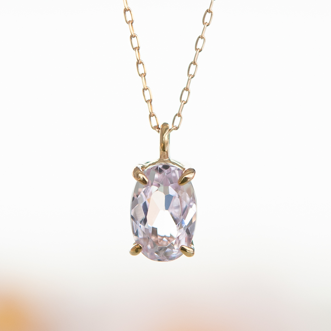 【WEB限定 特別価格】ネックレス K18イエローゴールド クンツァイト