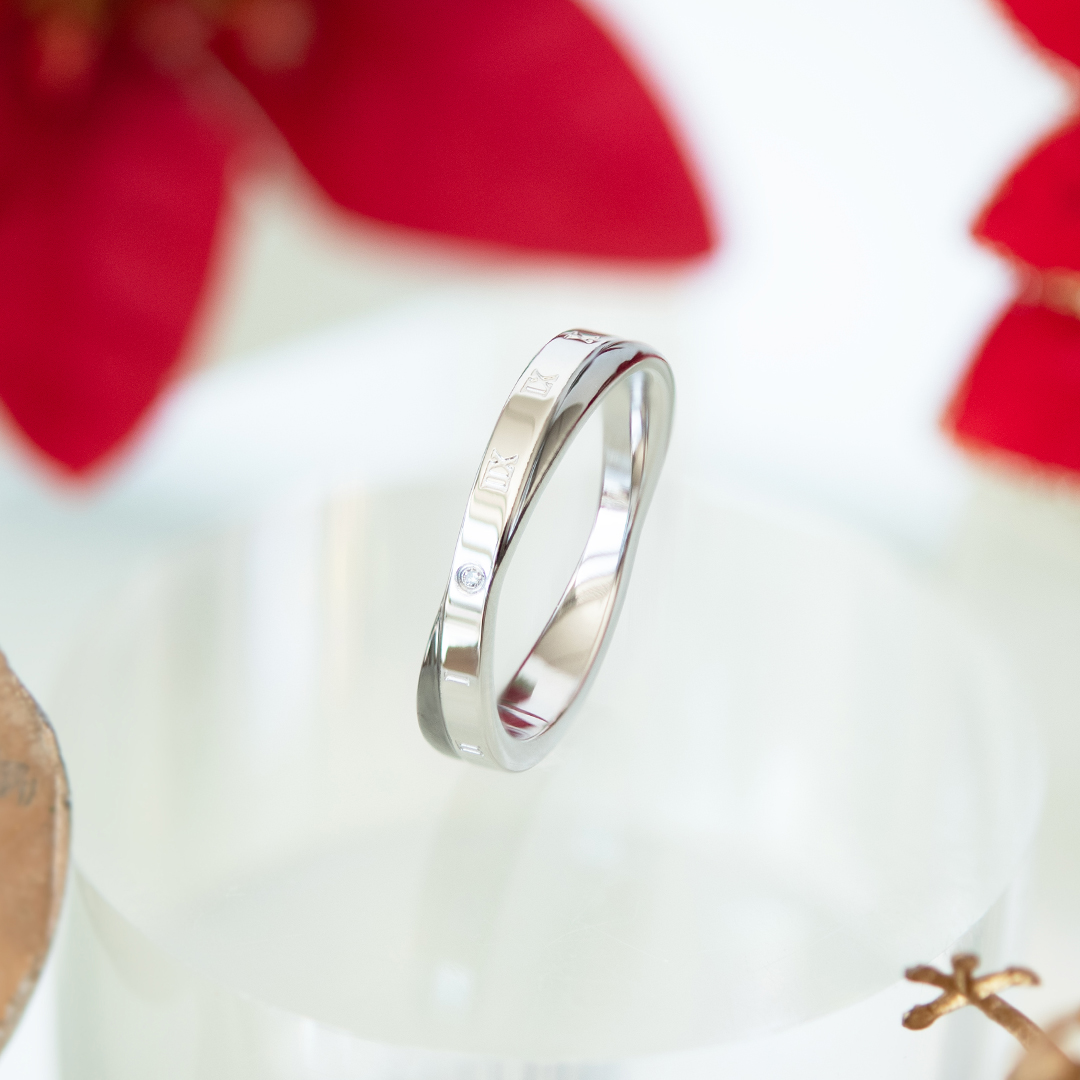 【2025 Christmas gift collection】ペアリング（メンズ単品）サージカルステンレス ブラックIPコーティング ダイヤモンド