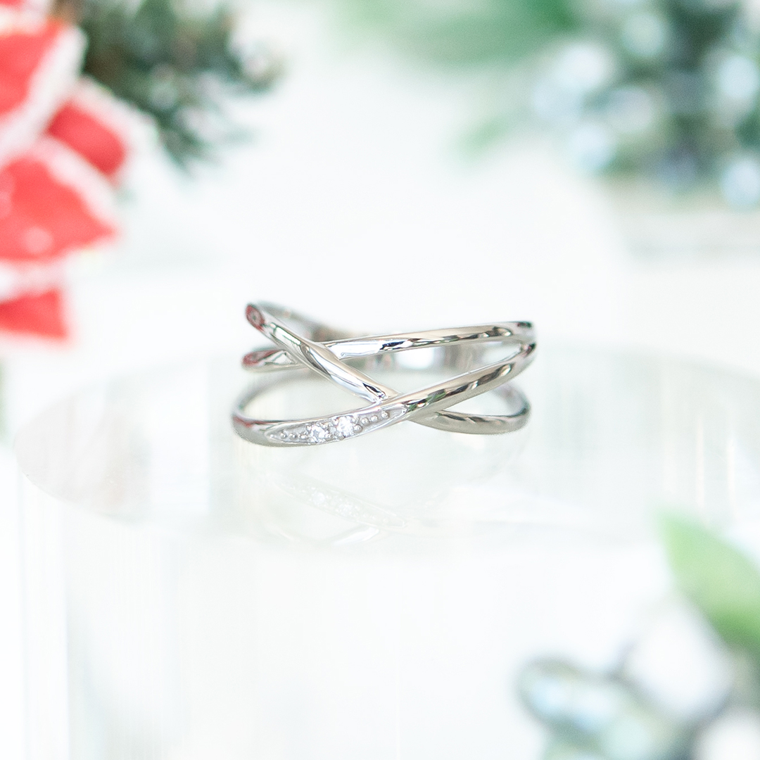 【2025 Christmas gift collection】リング シルバー925 ロジウムコーティング ダイヤモンド