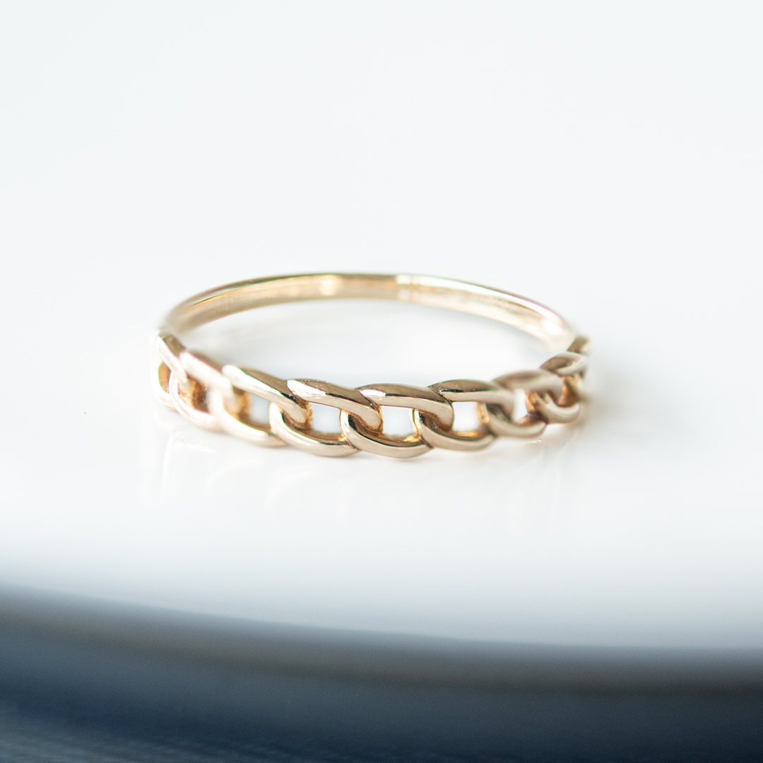 【幸せを呼ぶ小指の魔法…ピンキーリング♪】 K10イエローゴールド (地金) (キヘイチェーン)[6212300105]