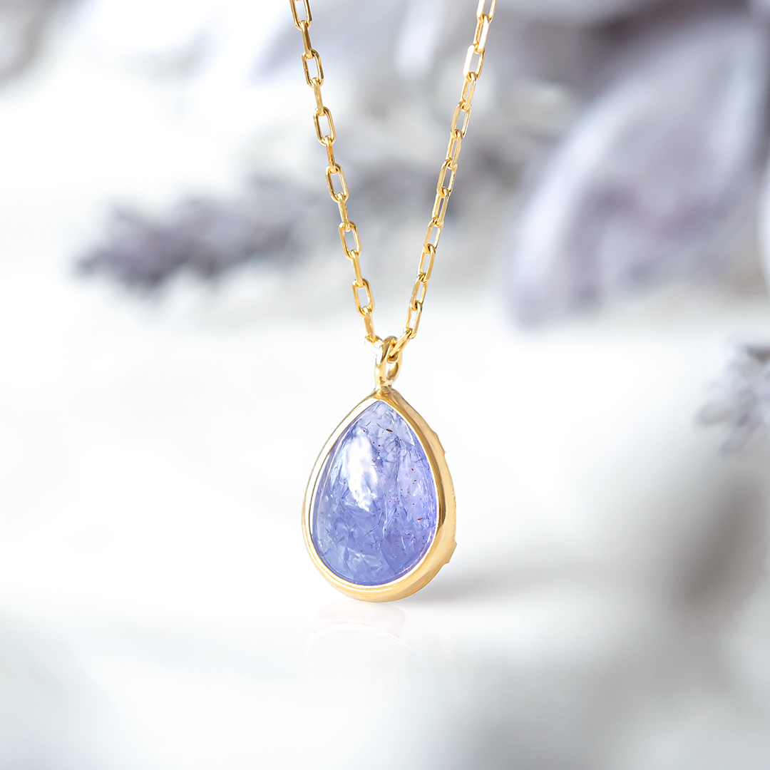 ネックレス K10イエローゴールド タンザナイト