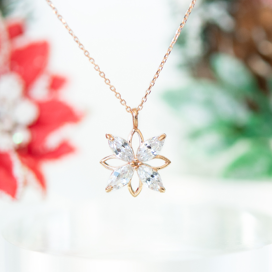 【2025 Christmas gift collection】ネックレス シルバー925 ピンクゴールドコーティング キュービックジルコニア