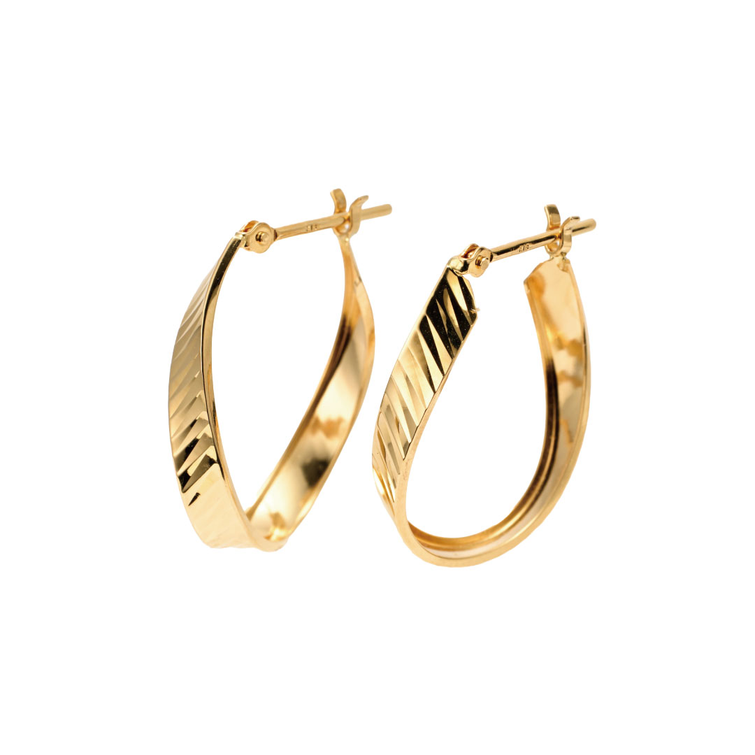 スナップピアス K18イエローゴールド (地金)(ひねり/ツイスト)[6251300126]