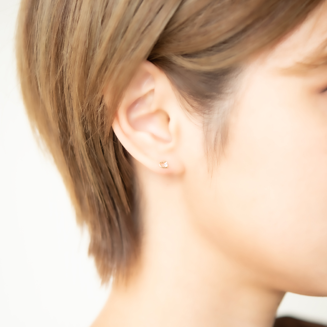 ピアス K10イエローゴールド ダイヤモンド