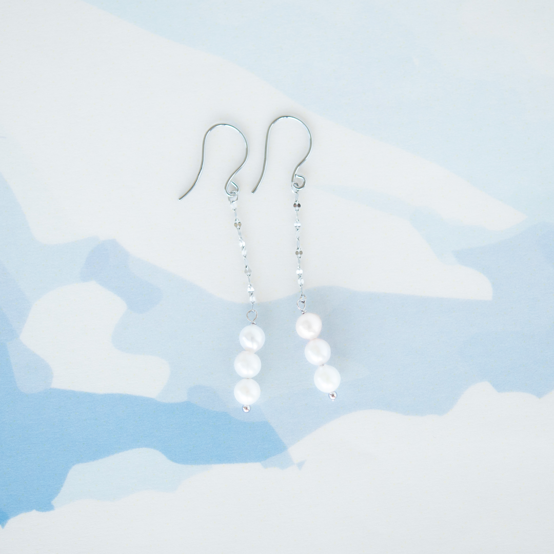 フックピアス プラチナ アコヤパール(6月誕生石)(エクレアチェーン)[6252106101]