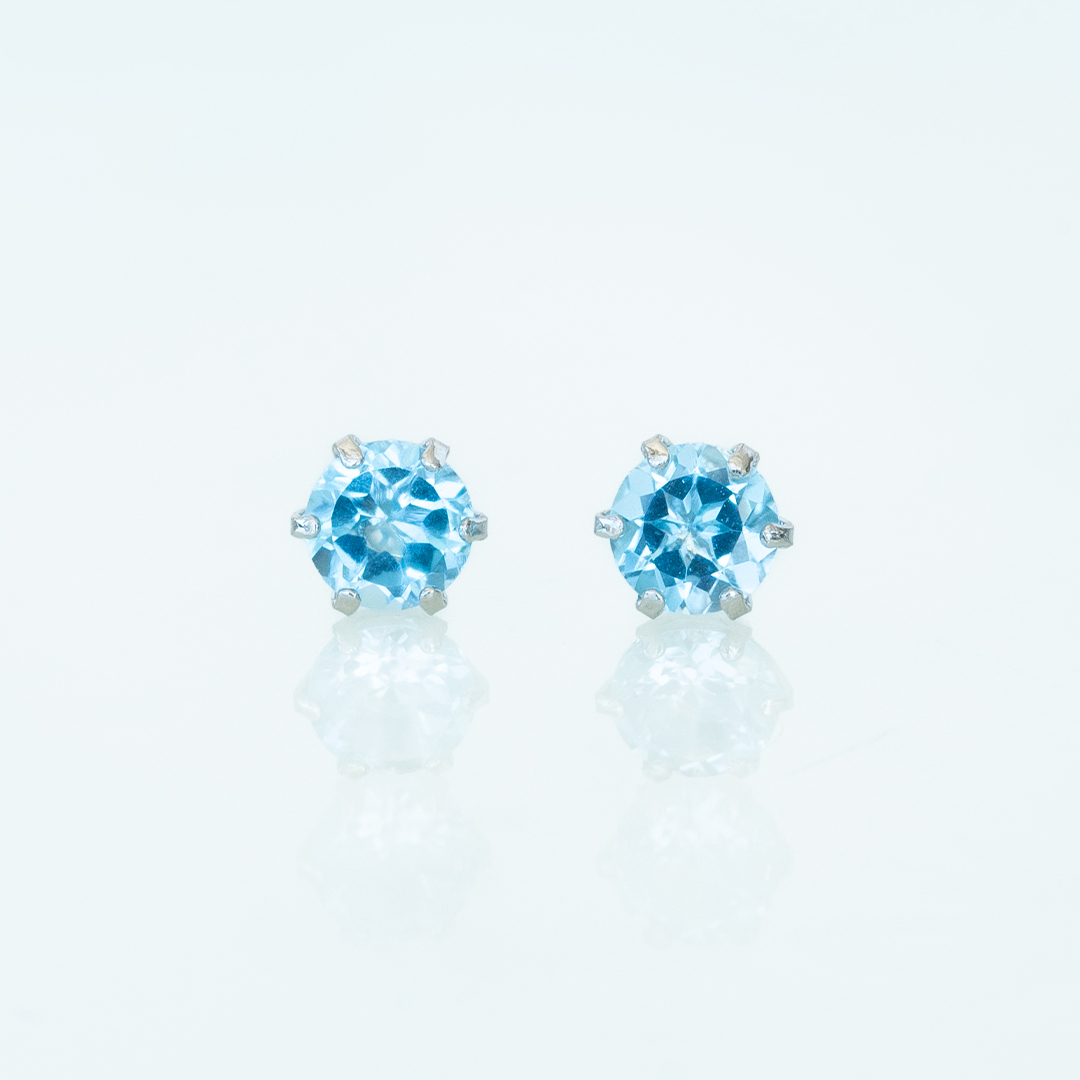 ピアス プラチナ ブルートパーズ