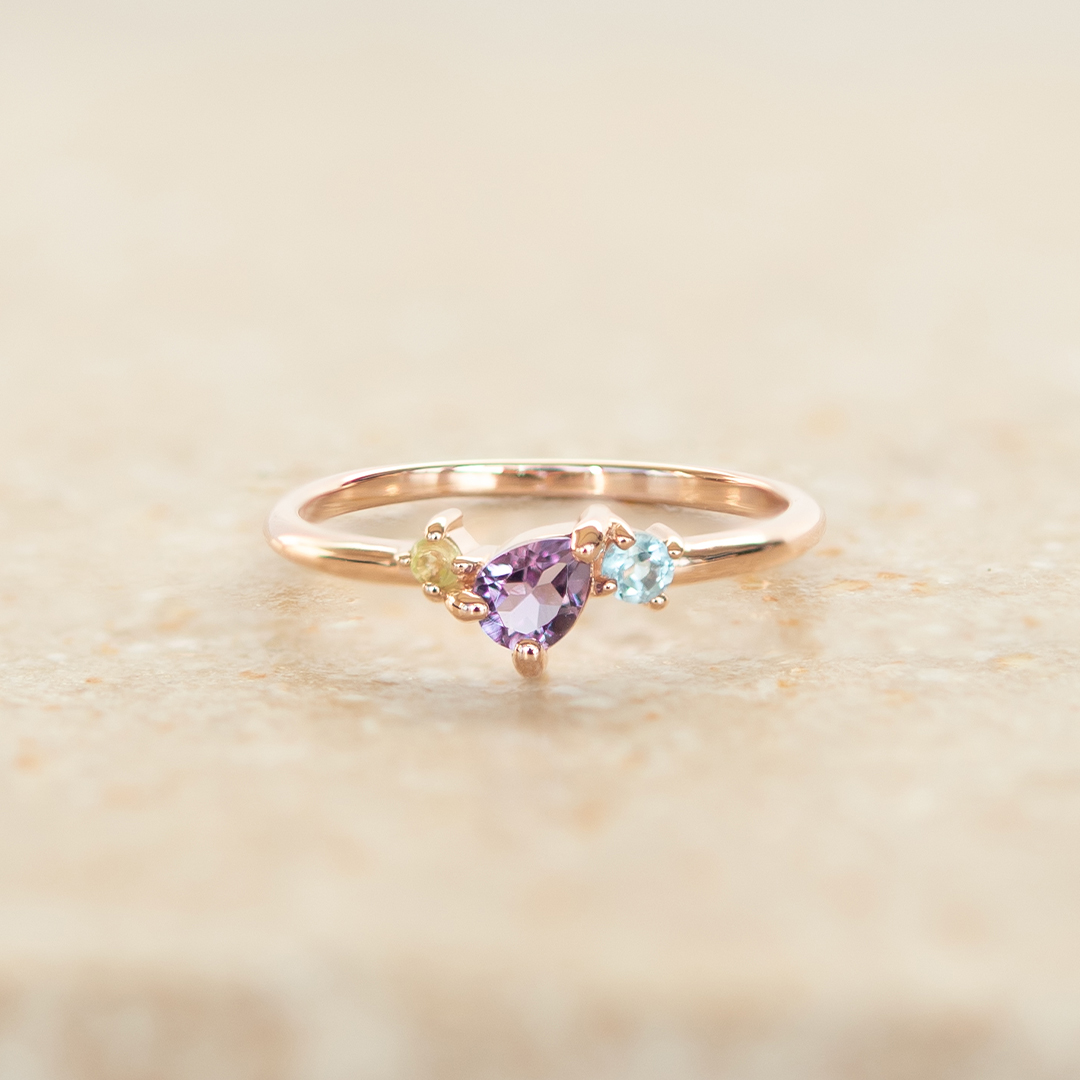 ピンキーリング K10ピンクゴールド(JLージュエルー)(ラベンダー)