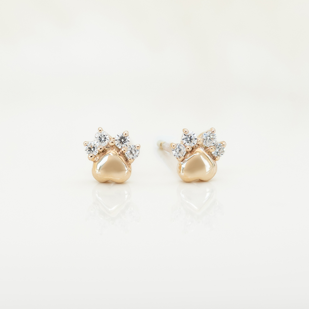 ピアス K10イエローゴールド キュービックジルコニア