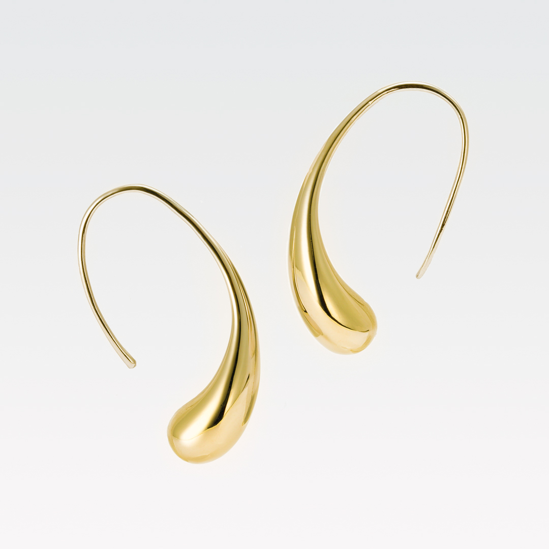 フックピアス ステンレススチール 14Kゴールドコーティング