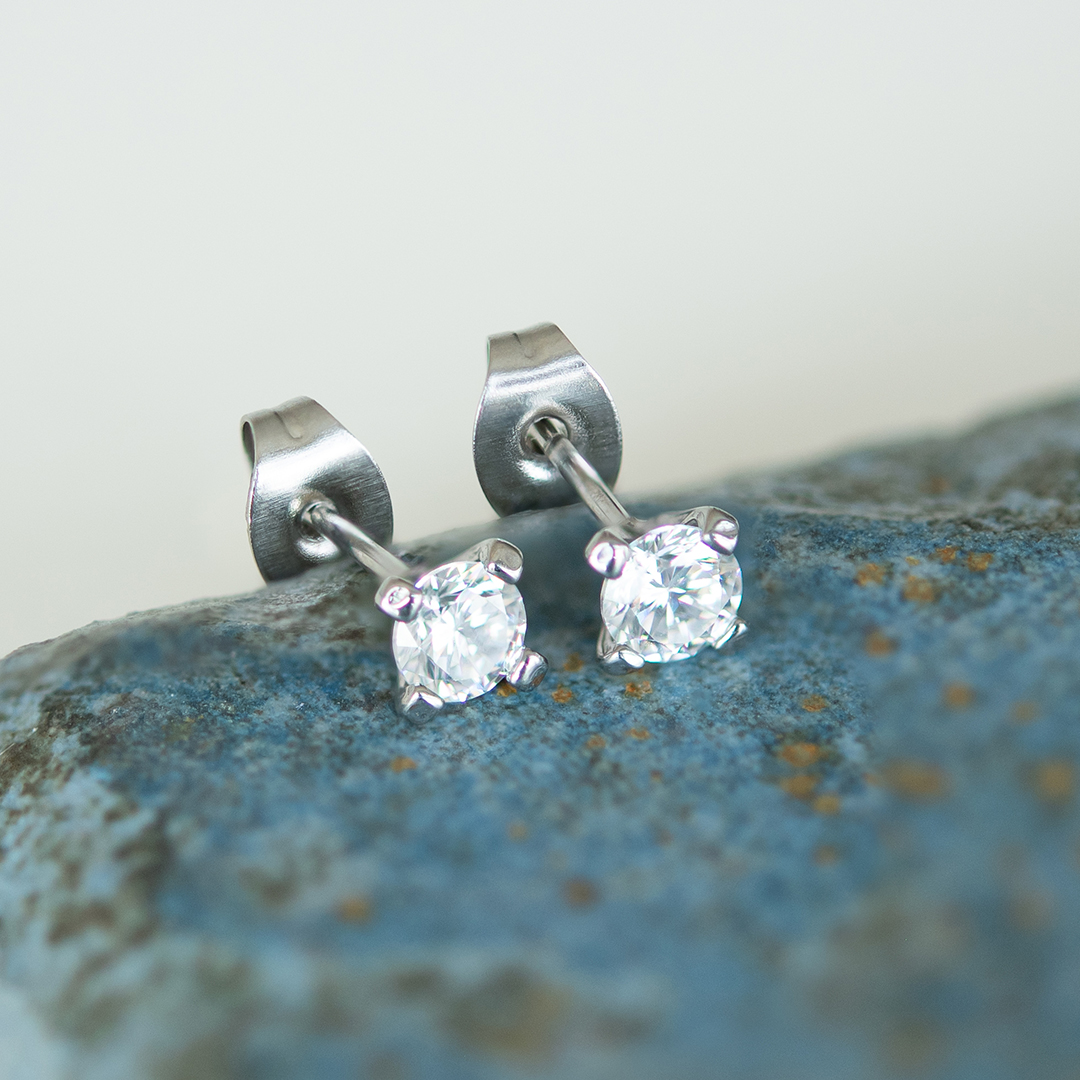 ピアス ステンレススチール キュービックジルコニア[7548850115]