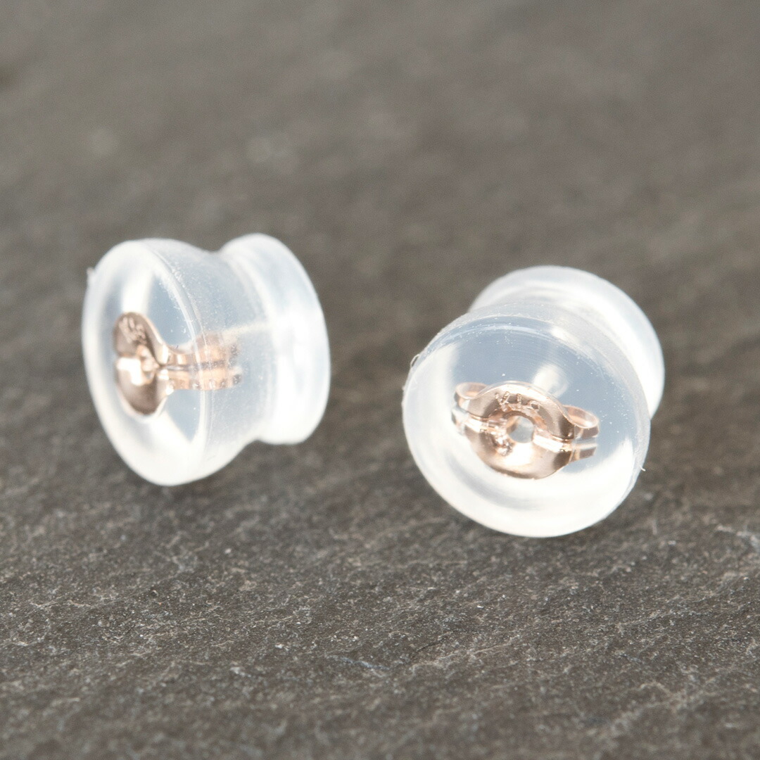 【掴みやすくしっかりフィット！】キャッチ K18ピンクゴールド シリコン