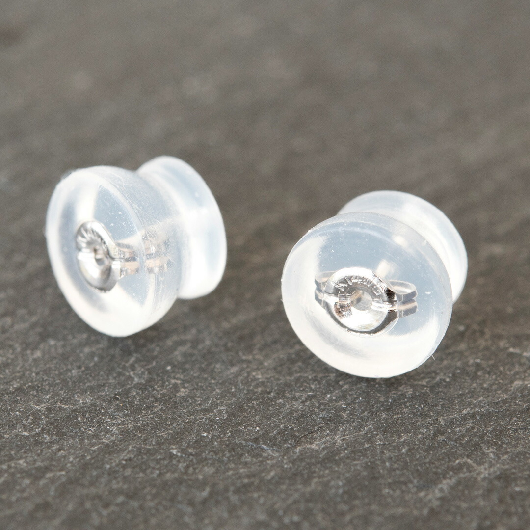 【掴みやすくしっかりフィット！】キャッチ K14ホワイトゴールド シリコン