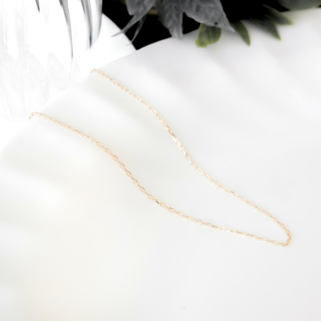 40cmアズキチェーン】 ネックレス K10ピンクゴールド [8331400109