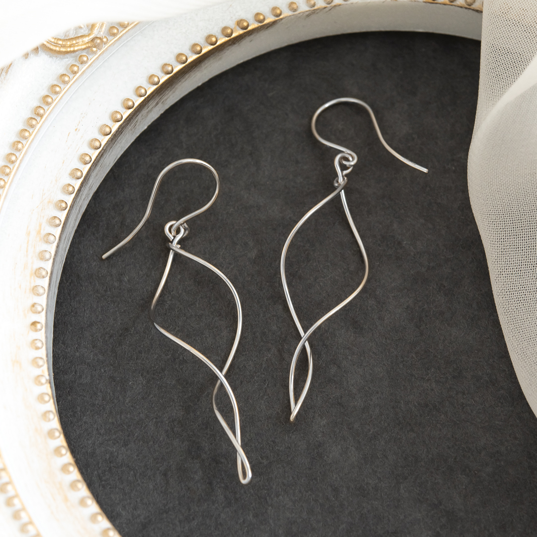 フックピアス K14ゴールドフィルド プラチナコーティング