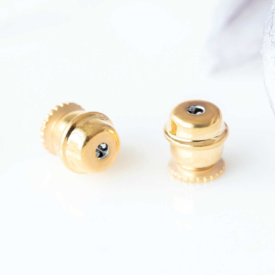 【もうピアスは落とさない】ドルウィンキャッチ サージカルステンレス ゴールドコーティング