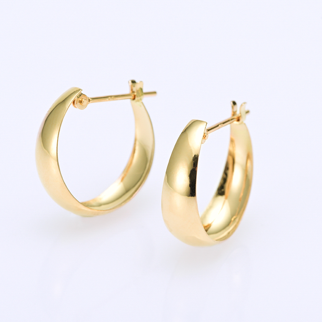 スナップピアス K10イエローゴールド