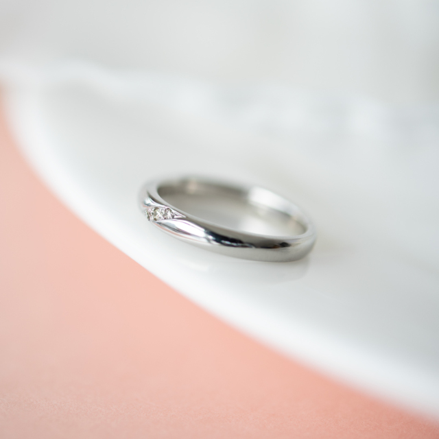 ゆありんページ ペアリング（レディース単品）ステンレススチール ダイヤモンド