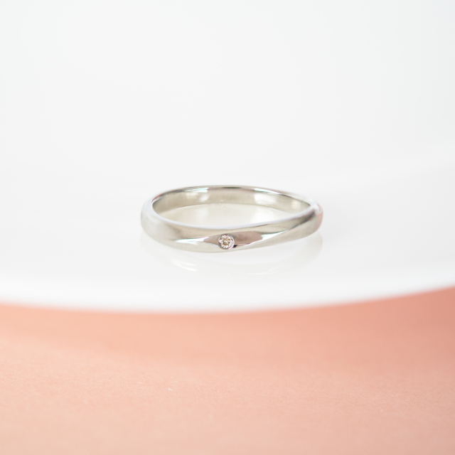 の*ん様 アクセサリーPePe pt900 パール 7mm ダイヤ0.04ct アクセサリーPePe pt900 パール 7mm ダイヤ0.04ct 15号（リング