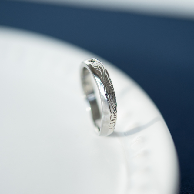 リング ステンレススチール ブルーダイヤモンド アクセサリーPePe