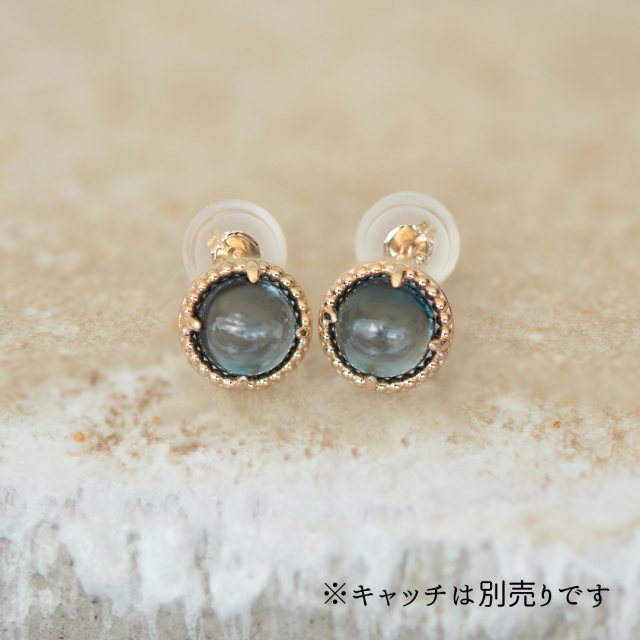 在庫限り 特別価格】ピアス K10イエローゴールド ロンドンブルー