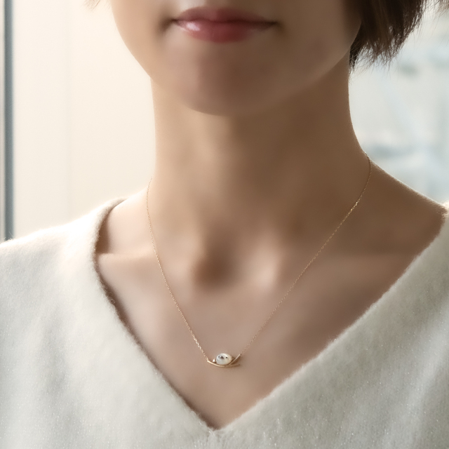ネックレス K10/K18イエローゴールド シェル(JLージュエルー