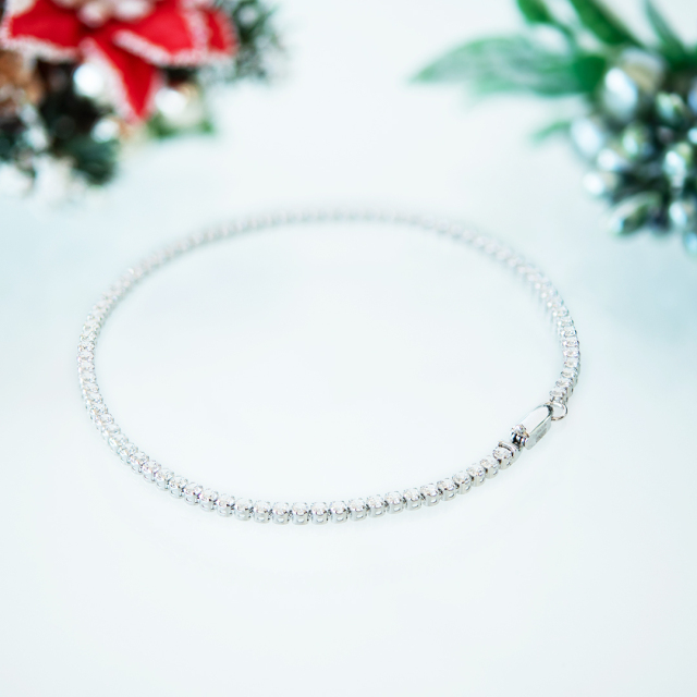 【2025 Christmas gift collection】ブレスレット シルバー925 ロジウムコーティング キュービックジルコニア