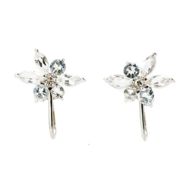 アクアマリン&ダイヤ♡新品【ジュエルクローゼット】K10 勇まし ホース 