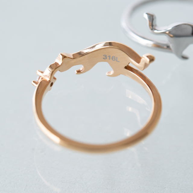 ［電気猫さん専用］ring （リング） リング ステンレススチール (ピンクゴールドIPコーティング