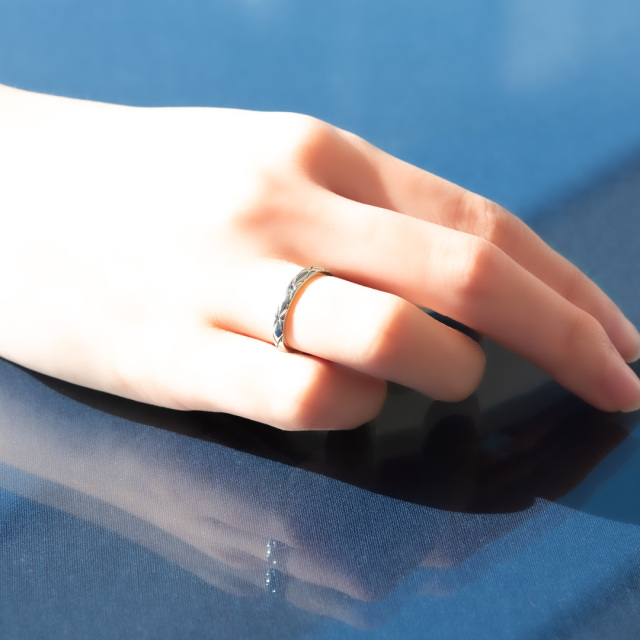 ペアセット】リング ステンレススチール ブルーダイヤモンド