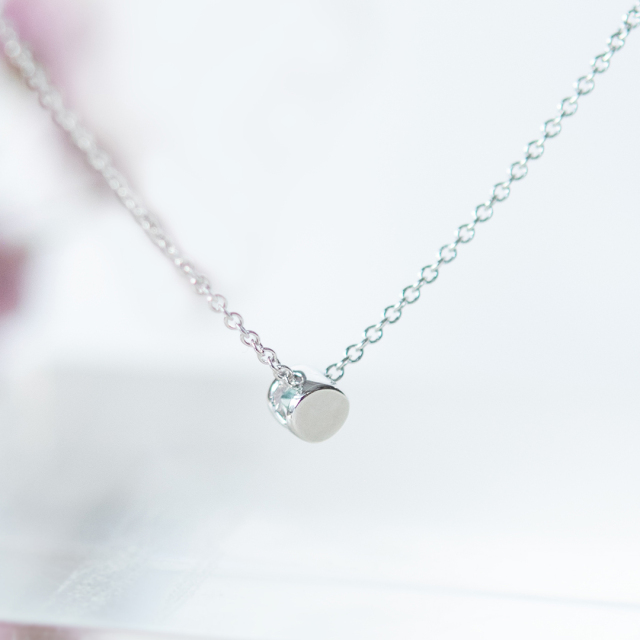 PURE】ネックレス シルバー925 ロジウムコーティング アクアマリン