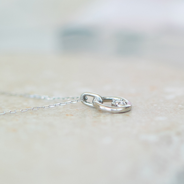 ネックレス プラチナ ダイヤモンド(4月誕生石)(円/サークル