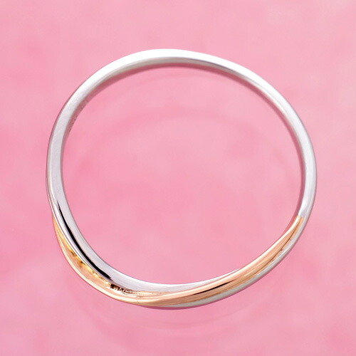 プラチナ900 K18ピンクゴールド マリッジリング(TRUE HEART/WR0059