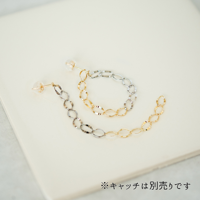 ピアス K10イエローゴールド ロジウムコーティング アクセサリーPePe