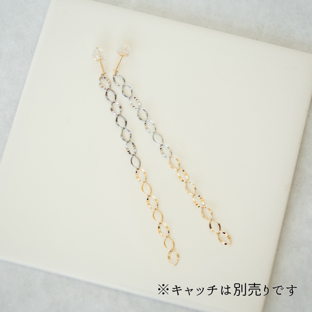 ピアス K10イエローゴールド ロジウムコーティング アクセサリーPePe