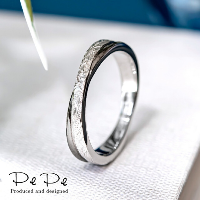 【数量限定・特別価格】ステンレス(ブラックIPコーティング) ダイヤモンド0.005ct リング(メンズ単品)(ハワイアンジュエリー)(4月誕生石)[5313840109]