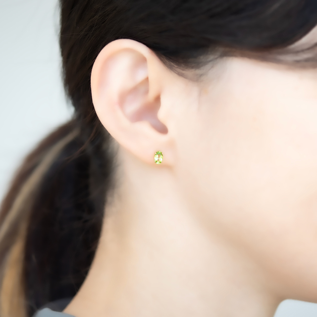 ピアス K10イエローゴールド ペリドット アクセサリーPePe オンライン