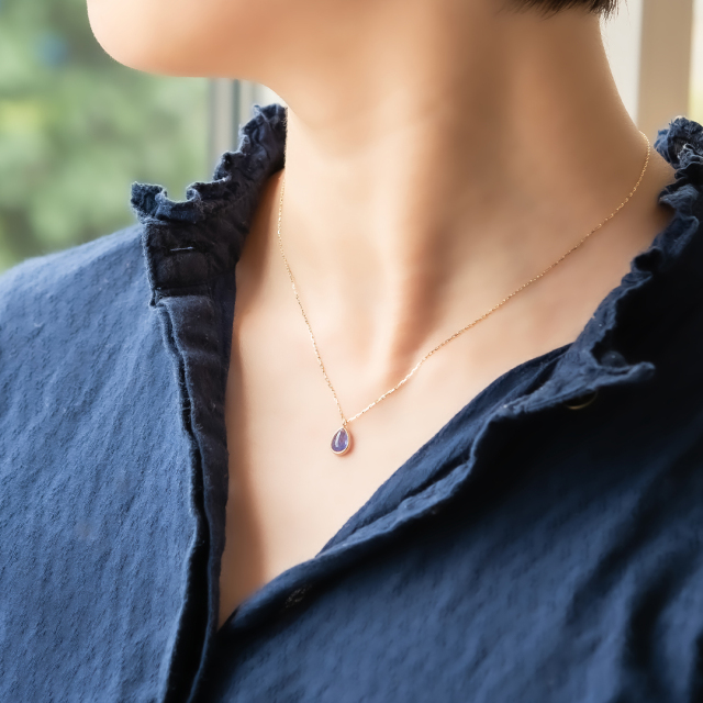 k10 PePe ネックレス タンザナイト ネックレス K10イエローゴールド タンザナイト アクセサリーPePe
