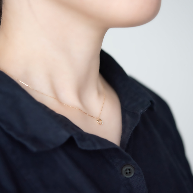 ネックレス K10イエローゴールド ダイヤモンド アクセサリーPePe