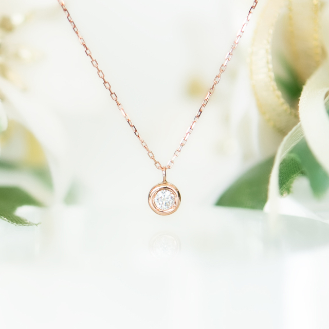 【2025 Christmas gift collection】ネックレス K10ピンクゴールド ダイヤモンド