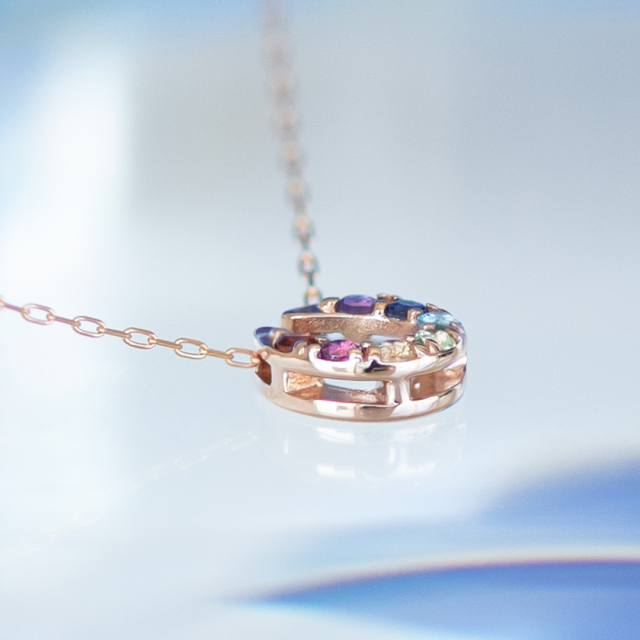 アクセサリー Teppei お守りアミュレット♪】ネックレス K10ピンクゴールド マルチ