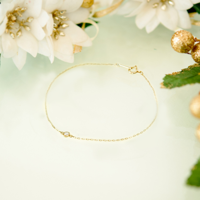 【2025 Christmas gift collection】ブレスレット K10イエローゴールド ダイヤモンド